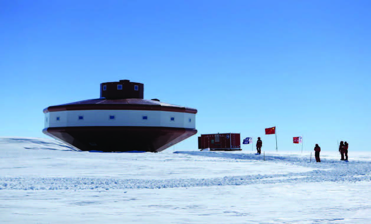 Chinese researchers for China’s 35th Antarctic expedition begin work on second phase for Taishan Station, Antarctica, December 26, 2018 (Xinhua/Alamy Live News/Liu Shiping)